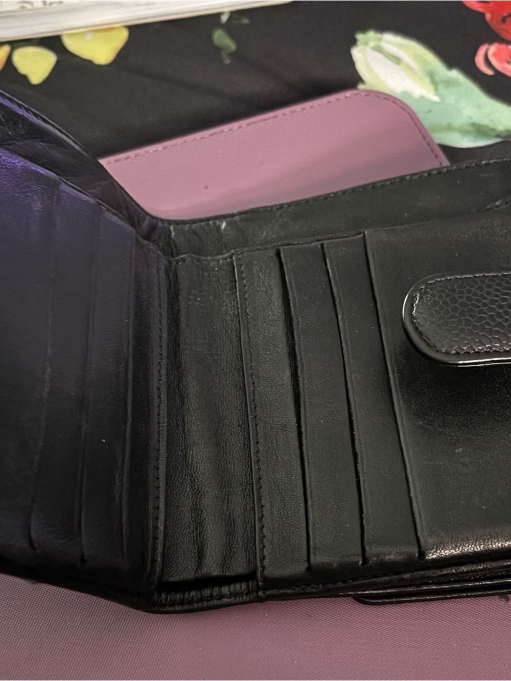 CHANEL Black Quilted Caviar Leather Wallet Embossed CC
Authentic - Picture 4 of 7
